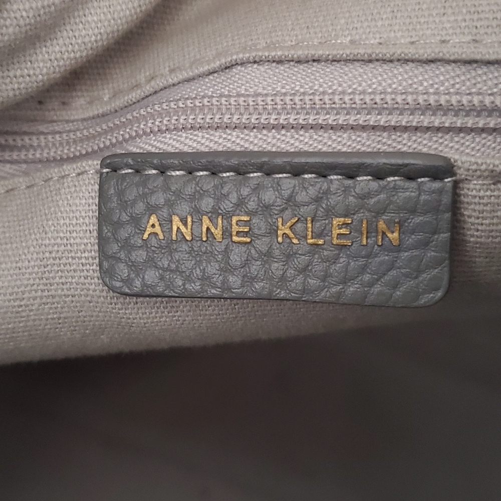 Ann Klein Gray Manmade Material Shoulder Bag⚜️🖤⚜️ - Picture 3 of 10